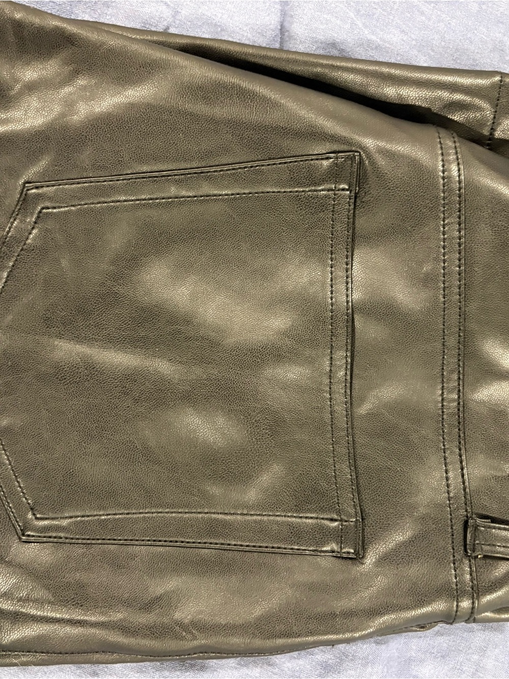 Abercrombie & Fitch Black Straight-Leg Faux Leather Pants - Picture 4 of 8